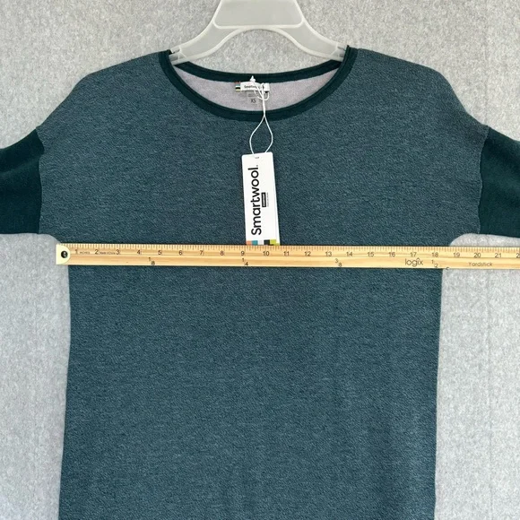 Smartwool Shadow Pine Colorblock Sweater Womens XS Mist Twilight Blue Marled - Picture 8 of 15